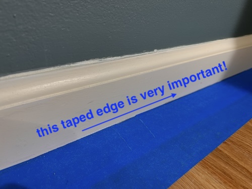 apply painters tape